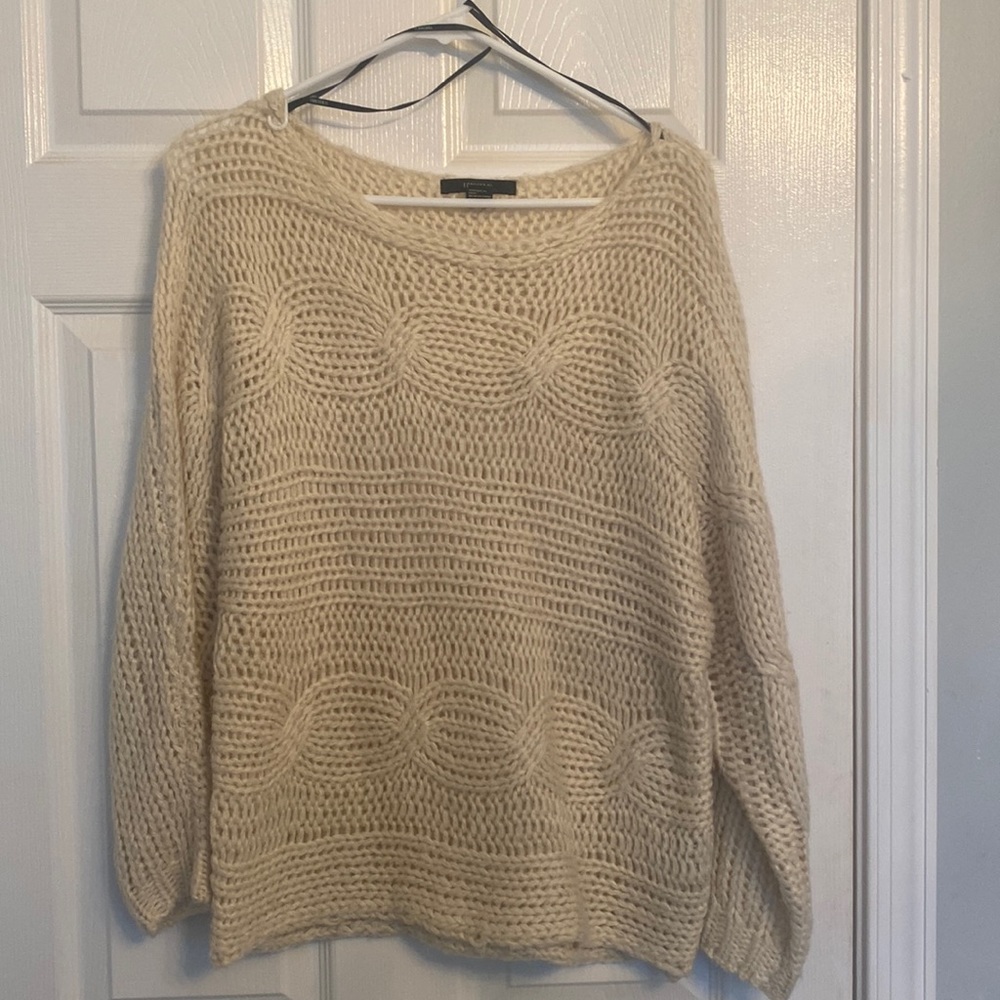 Forever 21 cream cable sweater